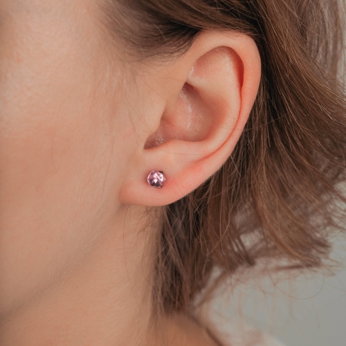 Пусеты Fiore Luna  Pink, SWE2127/1 P G фото 4